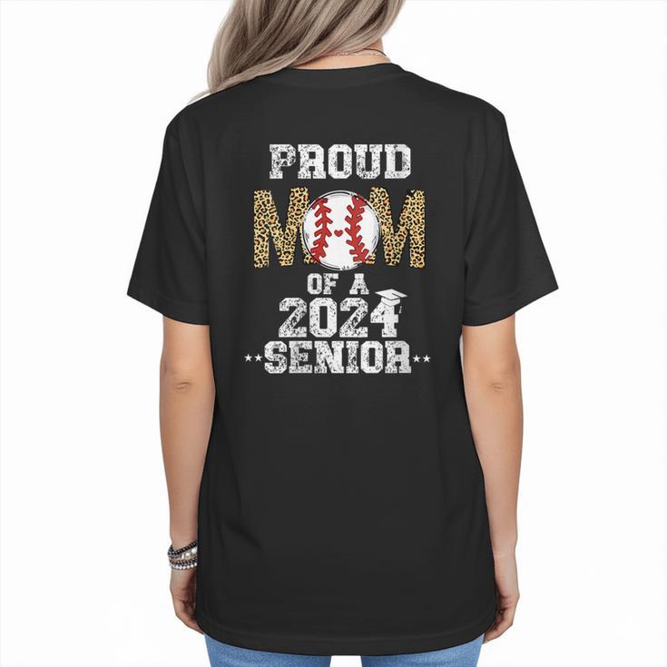 Womens Proud Mom Of a 2024 Senior Class Of 2024 Baseball Mom Women's T-Shirt Back Print