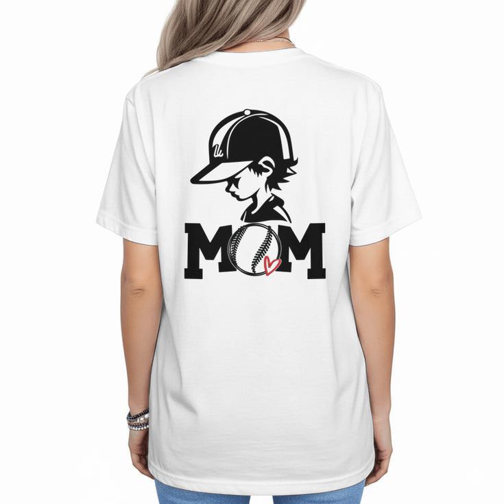 Baseball Mom American Baseball Cate Baseball Kid Women's T-Shirt Back Print