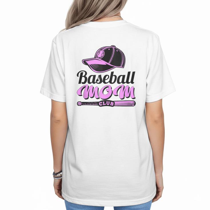 Baseball Mom Club Cool Women's T-Shirt Back Print