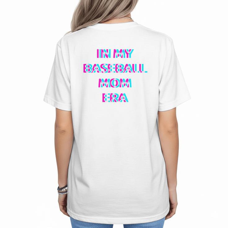 In My Baseball Mom Era 80s Retro Style Women's T-Shirt Back Print
