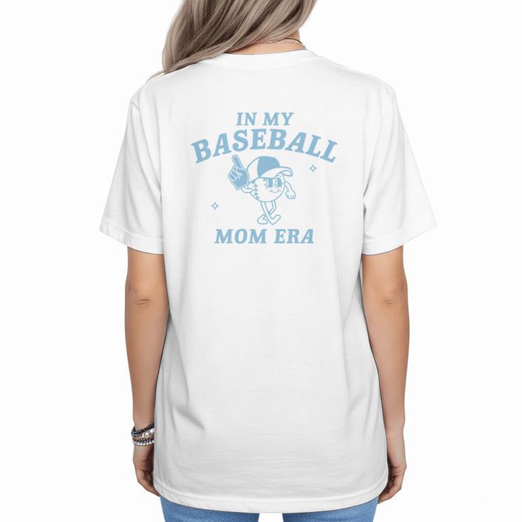 In My Baseball Mom Era Retro Game Day Mama Groovy Season Women's T-Shirt Back Print