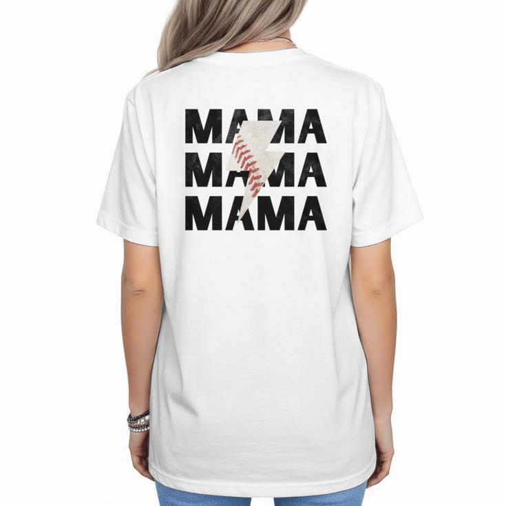 Baseball Mom Game Day Baseball Season Gameday Sports Mama Women's T-Shirt Back Print