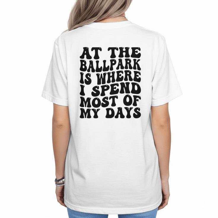 Baseball Mom Good For Baseball Boys Kids Men Women Women's T-Shirt Back Print