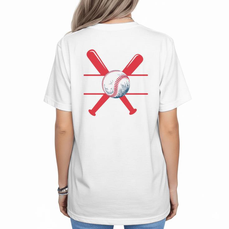 Baseball Mom Red Women's T-Shirt Back Print