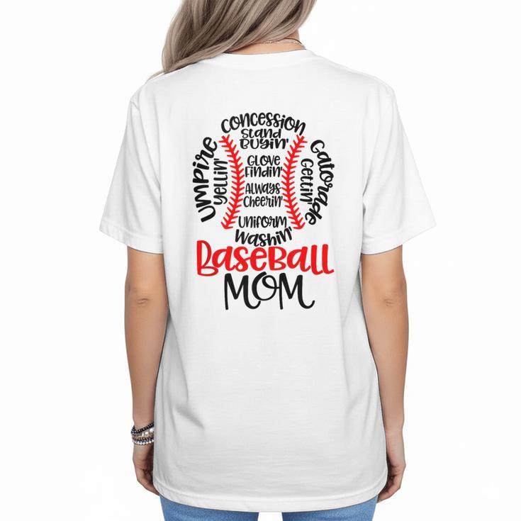 Baseball Mom T Ball Game Mother's Day 2023 Women's T-Shirt Back Print