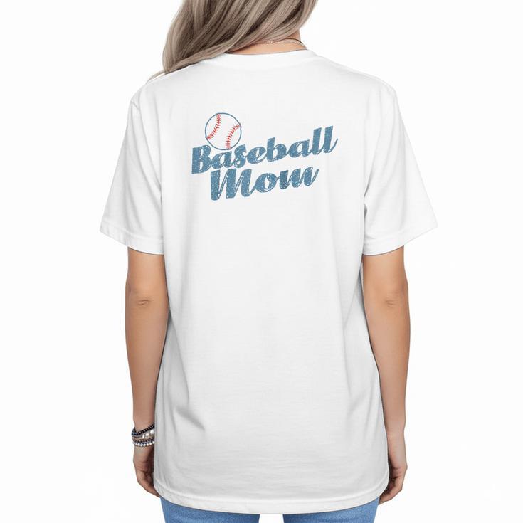 Baseball Mom Team Ball Sports Fan Raglan Baseball Tee Women's T-Shirt Back Print