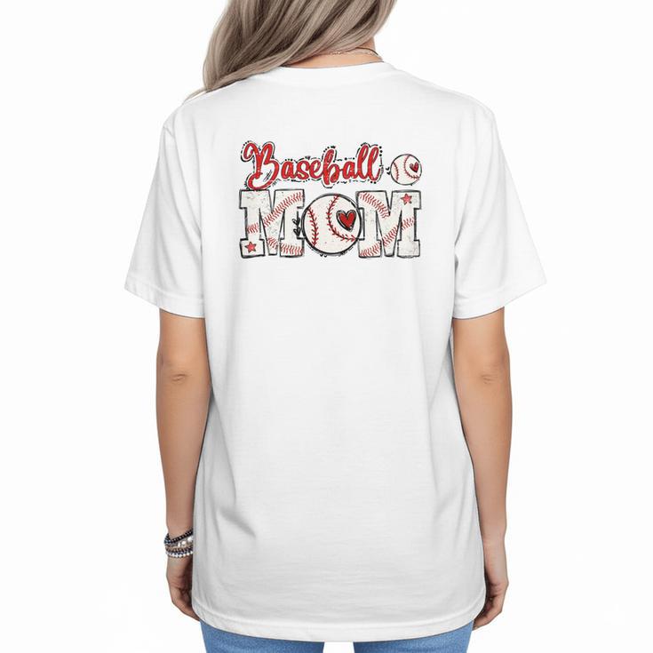 Baseball Mom Tee Mother's Day Mama Mother Holiday Women's T-Shirt Back Print