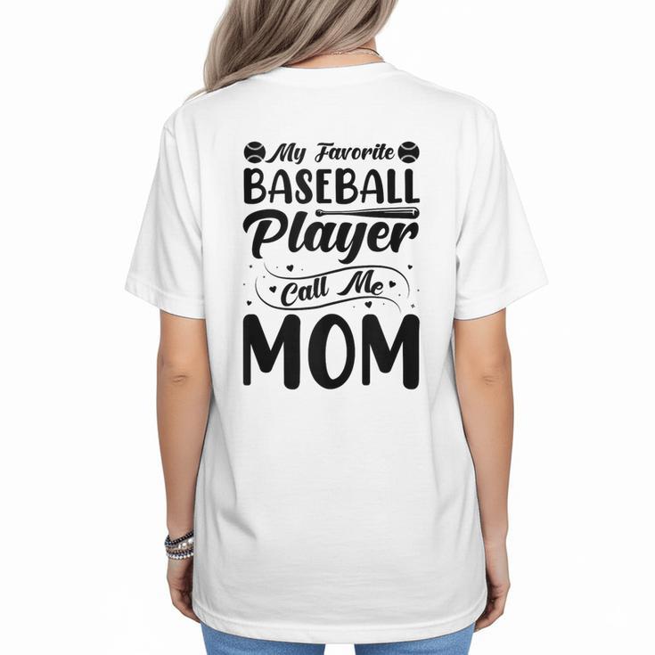 Baseball Mom Women Girls Daughter Mother Baseball Player Women's T-Shirt Back Print