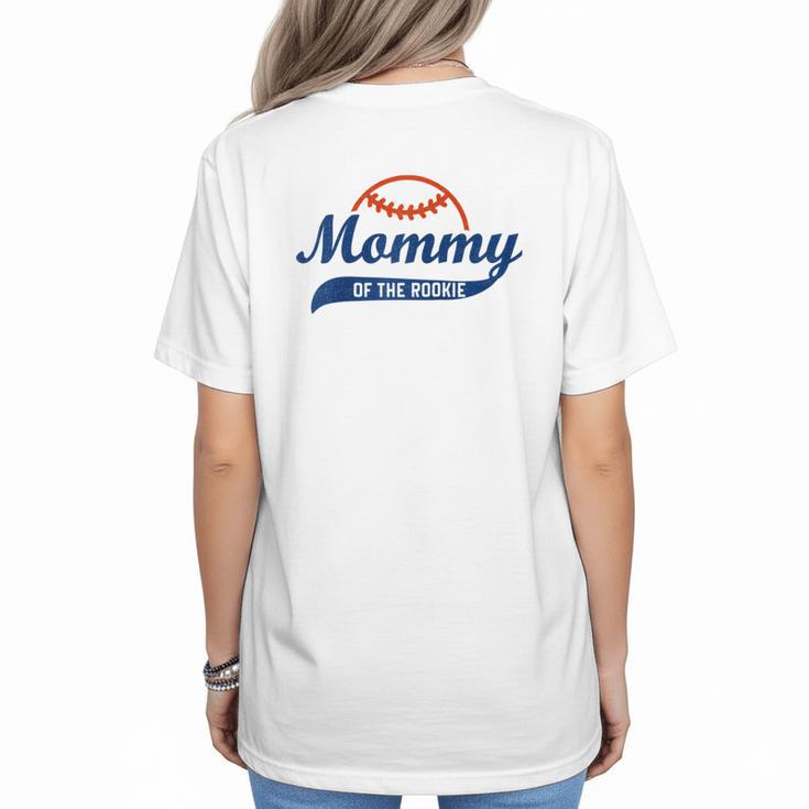 Baseball Mommy Of The Rookie Mom Birthday Baseball Raglan Baseball Tee Women's T-Shirt Back Print