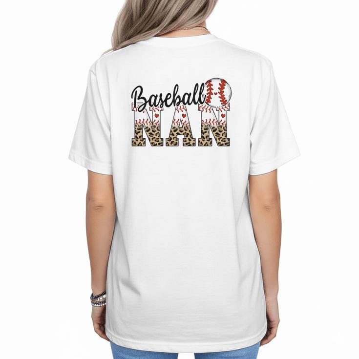 Baseball Nan Women BallPark Nan Baseball Mom Mother's Day Women's T-Shirt Back Print