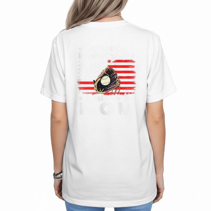 My Baseball Player Calls Me Mom Baseball Mom Women's T-Shirt Back Print