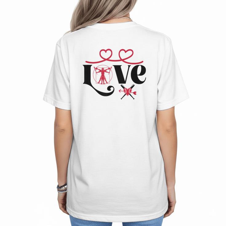 Baseball Softball Baseball Mom LOVE Baseball Women's T-Shirt Back Print