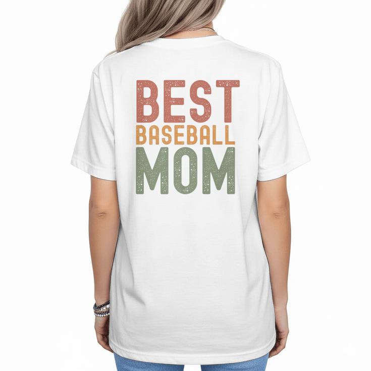 Best Baseball Mom Sports Cute Moms Day Premium Women's T-Shirt Back Print