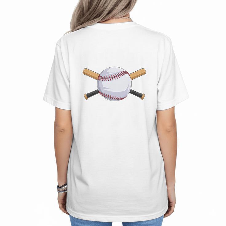 Dugout Mom Baseball Mommy Baseball Mother's Day Women's T-Shirt Back Print