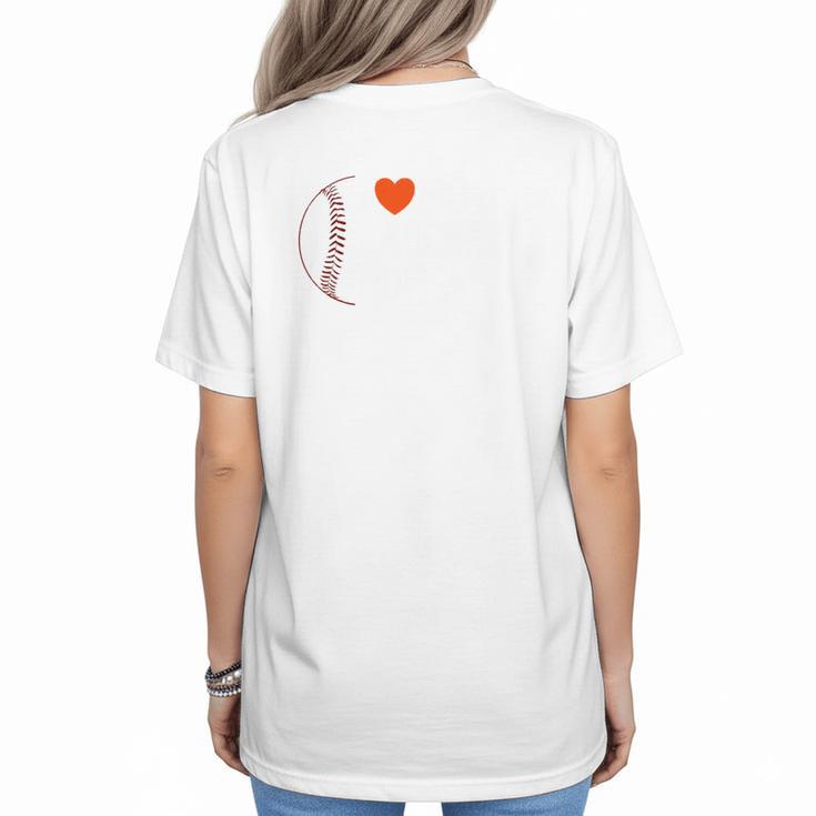 I Heart Hot Baseball Moms Women's T-Shirt Back Print