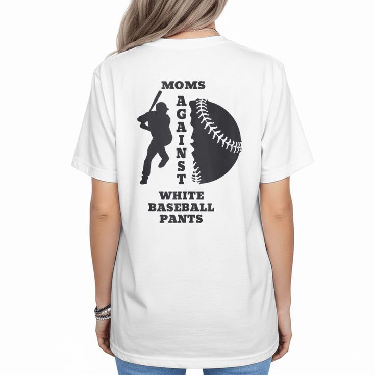 Retro Moms Against Baseball Pants Baseball Mom Women's T-Shirt Back Print