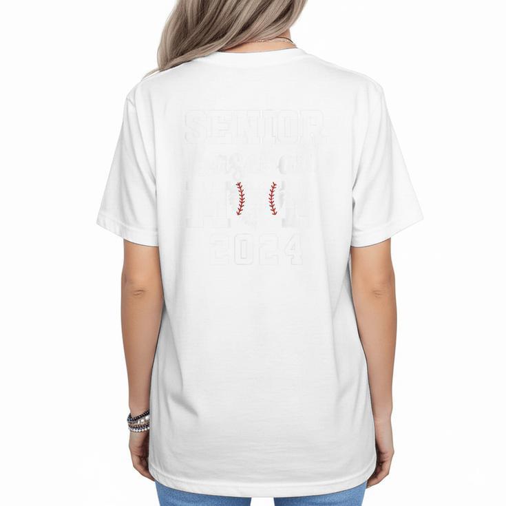 Senior Mom Baseball Player Son Senior Baseball Mom 2024 Women's T-Shirt Back Print