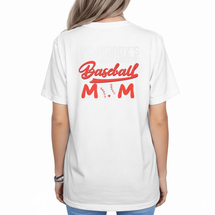 Somebody's Loud Mouth Baseball Mom Mama Premium Women's T-Shirt Back Print