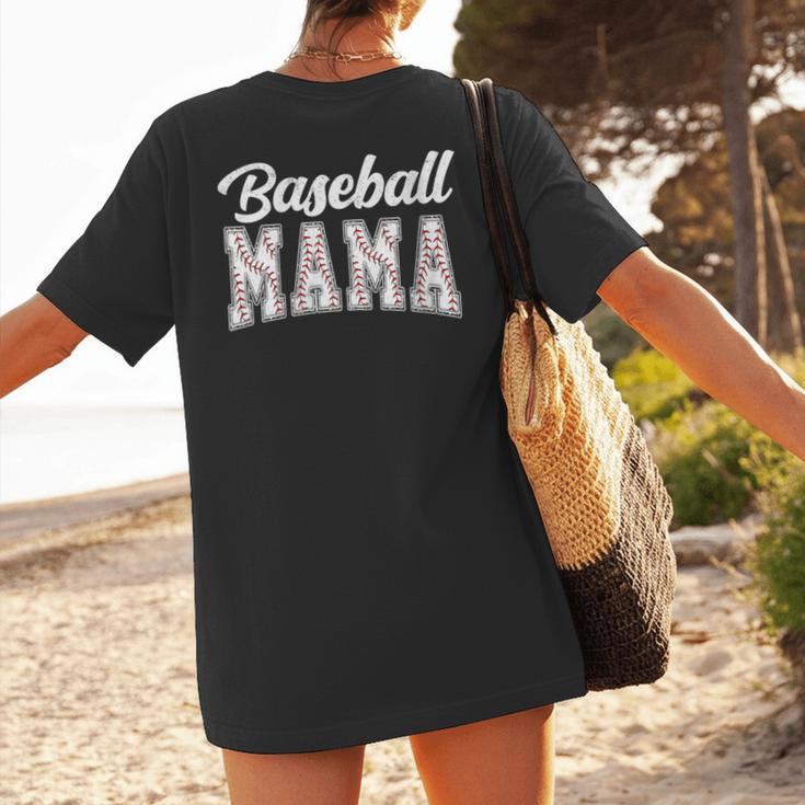 Baseball Mama Baseball Mom Women Proud Retro Women's T-Shirt Back Print Baseball Mama Baseball Mom Women Proud Retro Women's T-Shirt Back Print