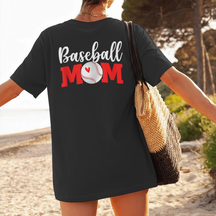 Baseball Mom Cute Letter Print Women Cute Mother's Day Women's T-Shirt Back Print