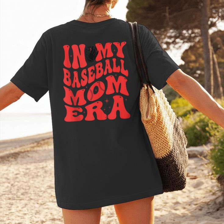 In My Baseball Mom Era Red Women's T-Shirt Back Print