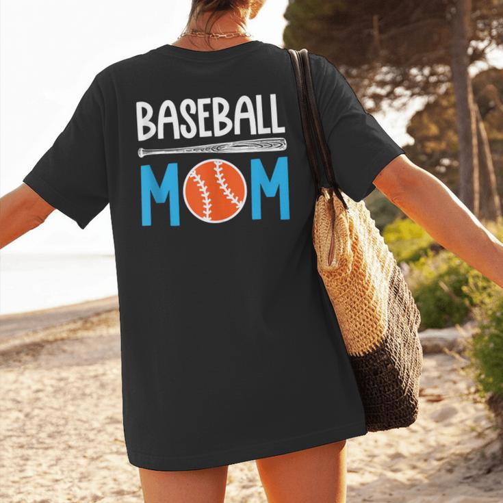 Baseball Mom Leopard Print Baseball Mama Women Mother's Day Women's T-Shirt Back Print Baseball Mom Leopard Print Baseball Mama Women Mother's Day Women's T-Shirt Back Print
