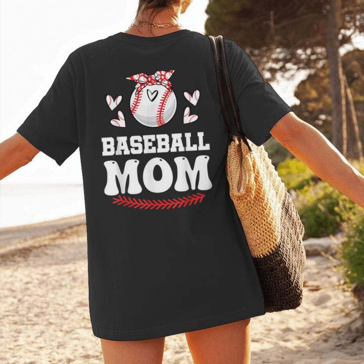 Baseball Mom Shirt Mama Women Baseball Shirt For Women's T-Shirt Back Print Baseball Mom Shirt Mama Women Baseball Shirt For Women's T-Shirt Back Print