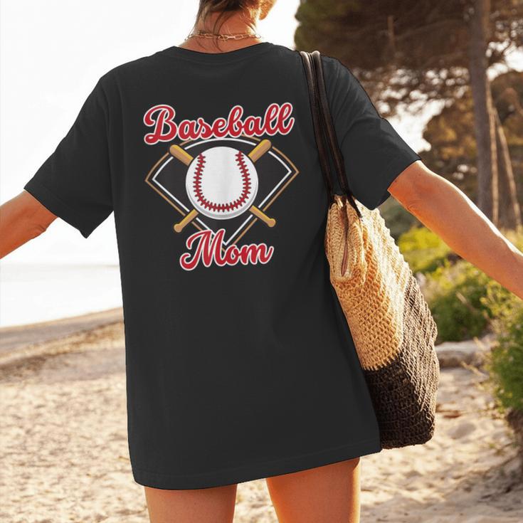 Baseball Mom T-Ball Mom Little League Mom Apparel Women's T-Shirt Back Print