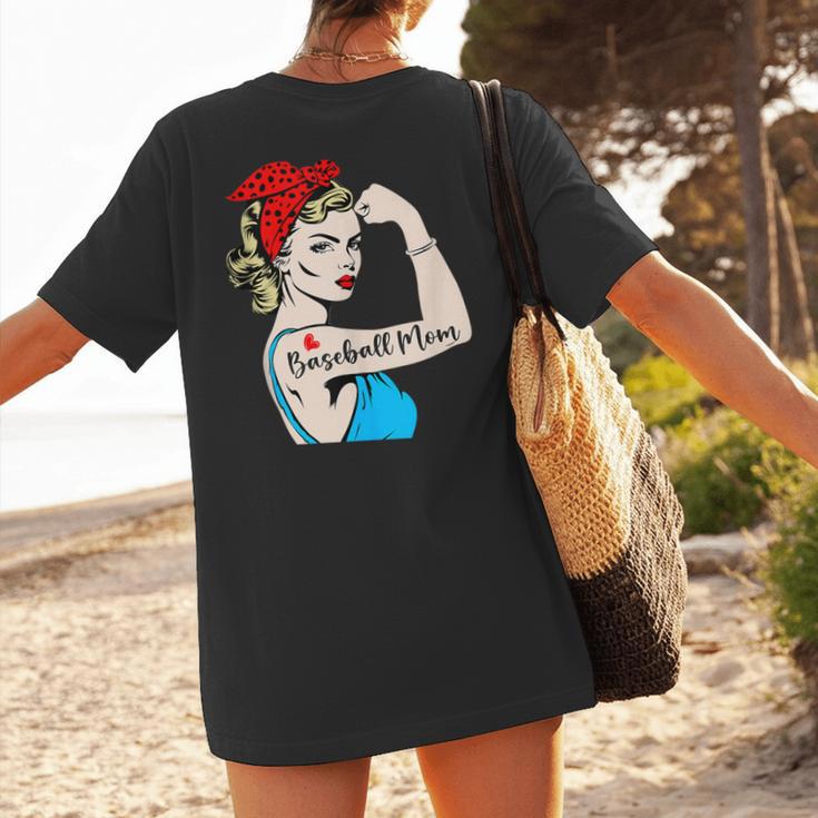 Baseball Mom Woman Baseball Sport Lover Women's T-Shirt Back Print Baseball Mom Woman Baseball Sport Lover Women's T-Shirt Back Print