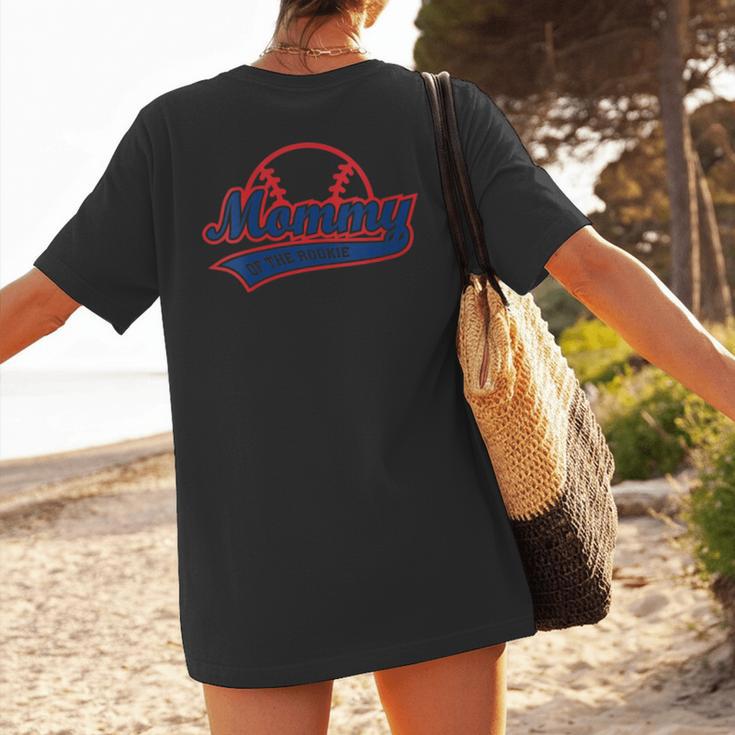 Baseball Mommy Of The Rookie Mom Birthday Baseball Women's T-Shirt Back Print