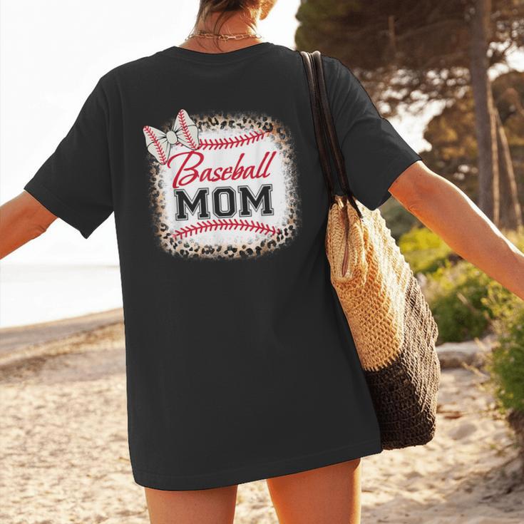 Baseball-Shirt Women Mama Mother Baseball Mom Women's T-Shirt Back Print Baseball-Shirt Women Mama Mother Baseball Mom Women's T-Shirt Back Print