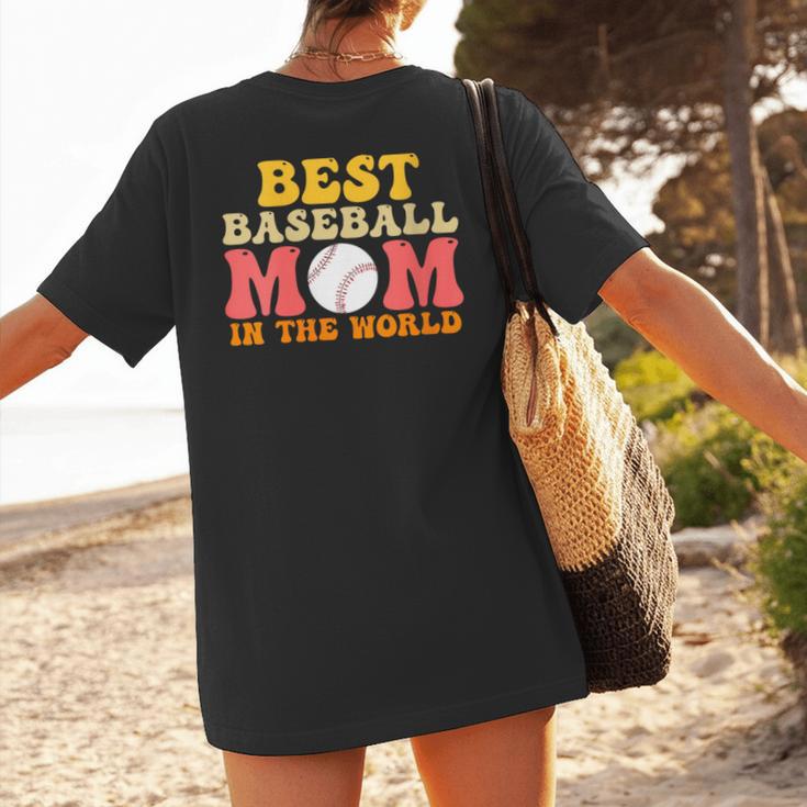 Best Baseball Mom In The World Baseball Women's T-Shirt Back Print