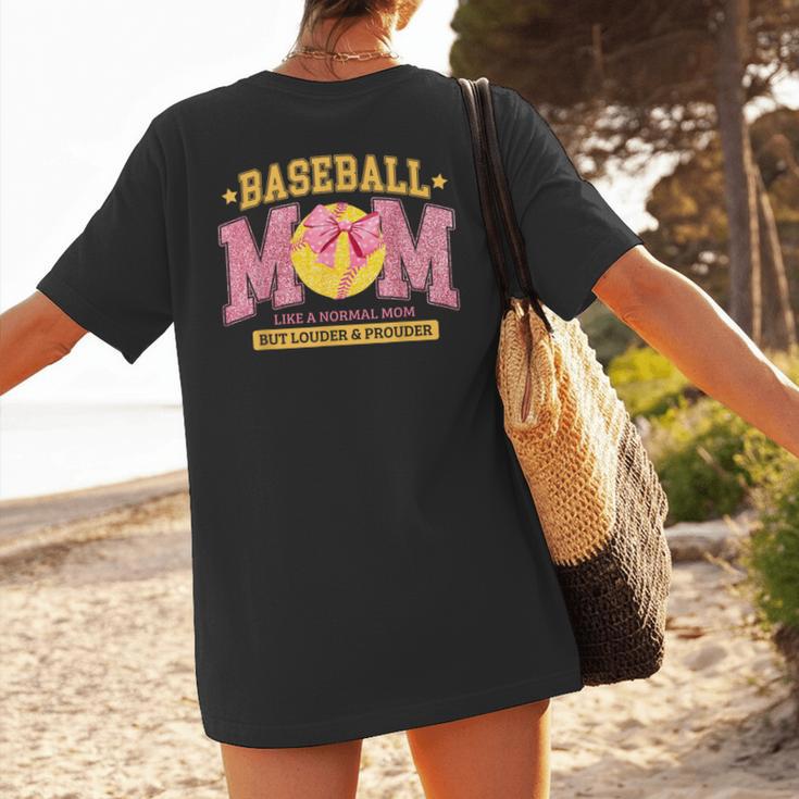 Coquette Baseball Mom Bow Like A Normal Mom But Mother's Day Women's T-Shirt Back Print Coquette Baseball Mom Bow Like A Normal Mom But Mother's Day Women's T-Shirt Back Print