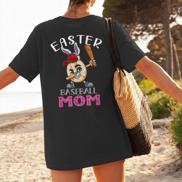 Dabbing Easter Baseball Mom Mother's Day Bunny Sunday Egg Women's T-Shirt Back Print Dabbing Easter Baseball Mom Mother's Day Bunny Sunday Egg Women's T-Shirt Back Print
