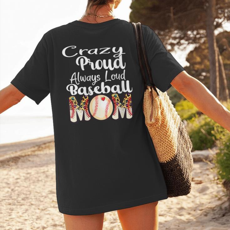 Loud And Proud Baseball Mom Messy Bun 2024 Women's T-Shirt Back Print Loud And Proud Baseball Mom Messy Bun 2024 Women's T-Shirt Back Print