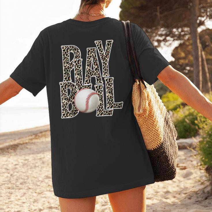 Play Ball Women Graphic Baseball Mom Baseball Women's T-Shirt Back Print Play Ball Women Graphic Baseball Mom Baseball Women's T-Shirt Back Print