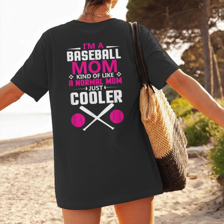 Self Expression Cool Baseball Mom Positive Thinking Women's T-Shirt Back Print