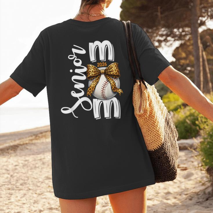 Senior Baseball Mom Class Of 2026 Player Graduation Grad Women's T-Shirt Back Print