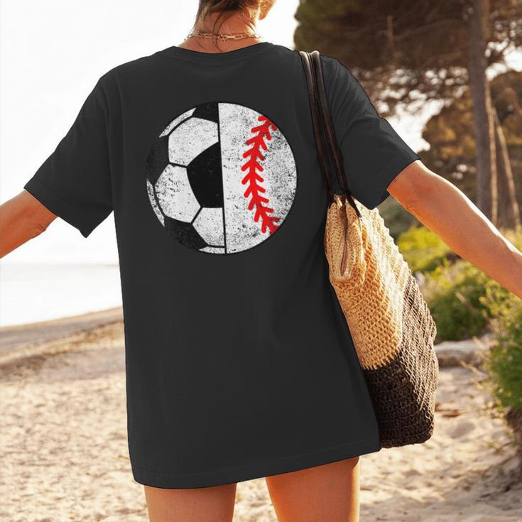 Soccer Baseball Player Soccer Baseball Mom Women's T-Shirt Back Print Soccer Baseball Player Soccer Baseball Mom Women's T-Shirt Back Print