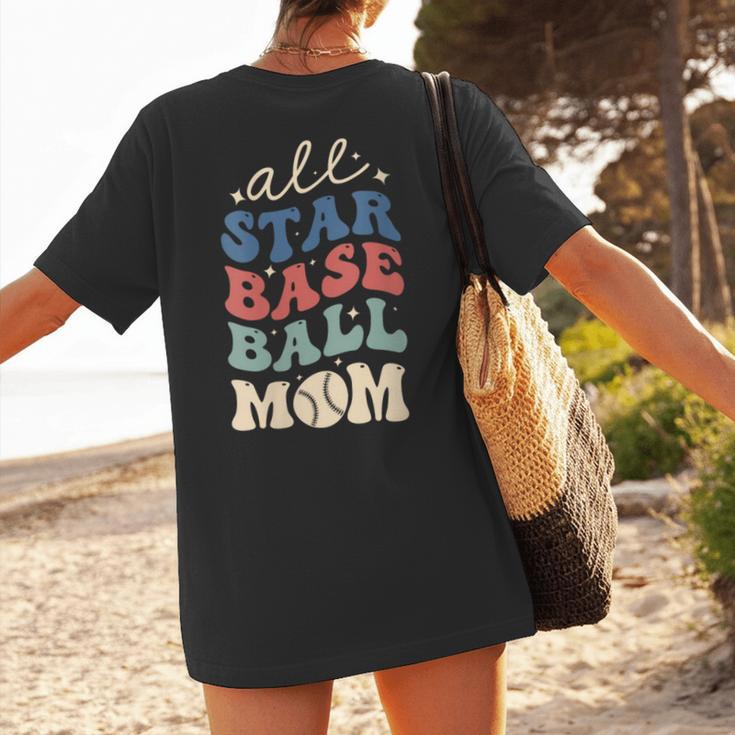 All Star Baseball Mom Women's T-Shirt Back Print All Star Baseball Mom Women's T-Shirt Back Print