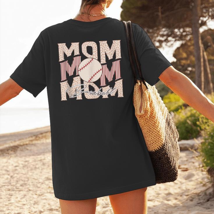 Women's Retro Baseball Mama Distressed Baseball Mom Life Women's T-Shirt Back Print Women's Retro Baseball Mama Distressed Baseball Mom Life Women's T-Shirt Back Print