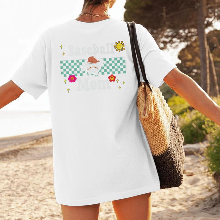 Baseball Mom Cute Retro Look Mothers Will Love Premium Women's T-Shirt Back Print Baseball Mom Cute Retro Look Mothers Will Love Premium Women's T-Shirt Back Print