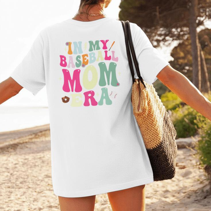 In My Baseball Mom Era Baseball Mama Premium Women's T-Shirt Back Print