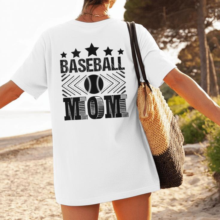 Baseball Mom Baseball Lover Mom Women's T-Shirt Back Print