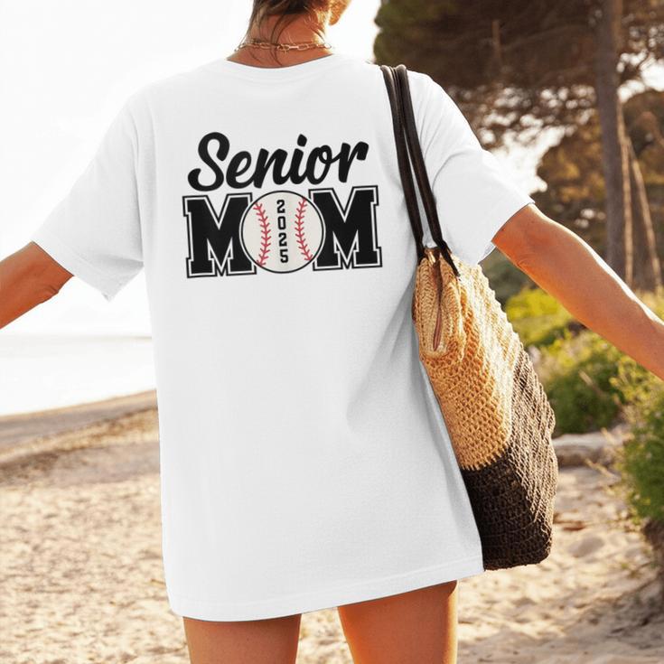 Baseball Mom Senior 2025 Mama Baseball Players High School Women's T-Shirt Back Print