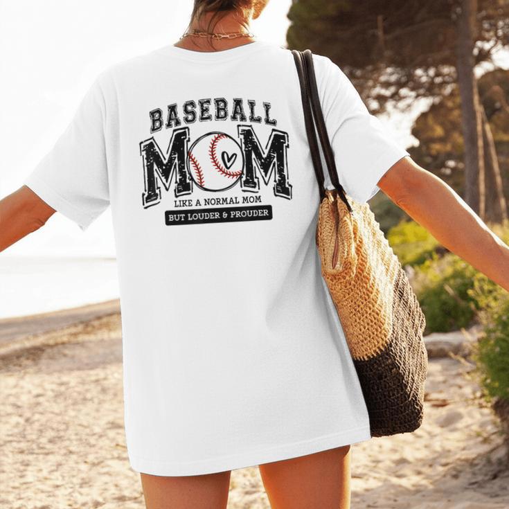 Baseball Mom Shirt Baseball Mama Loud And Proud Women's T-Shirt Back Print Baseball Mom Shirt Baseball Mama Loud And Proud Women's T-Shirt Back Print