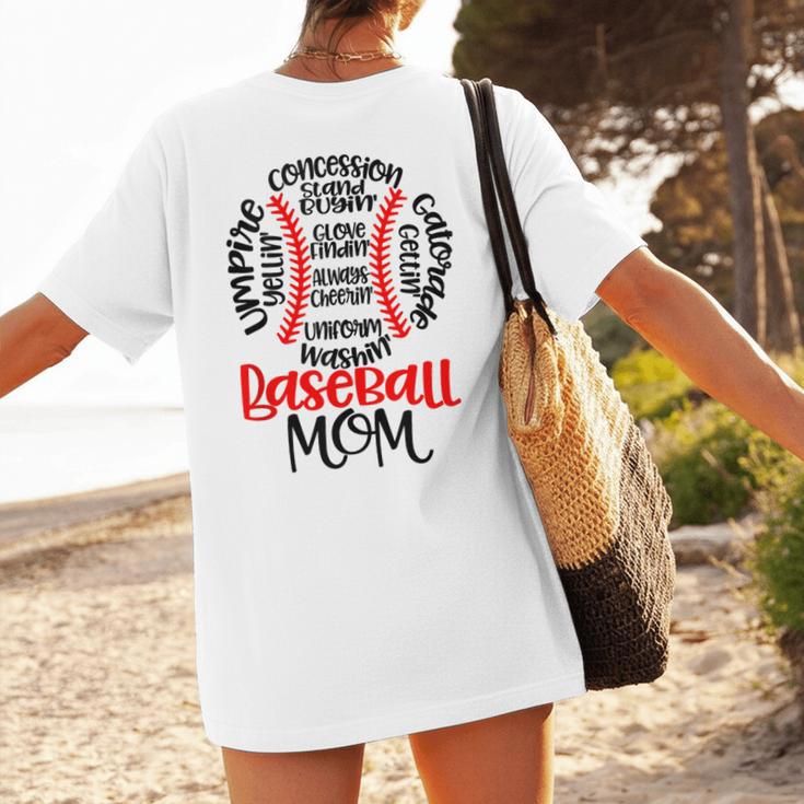 Baseball MomBall Game Mother's Day 2023 Women's T-Shirt Back Print Baseball MomBall Game Mother's Day 2023 Women's T-Shirt Back Print