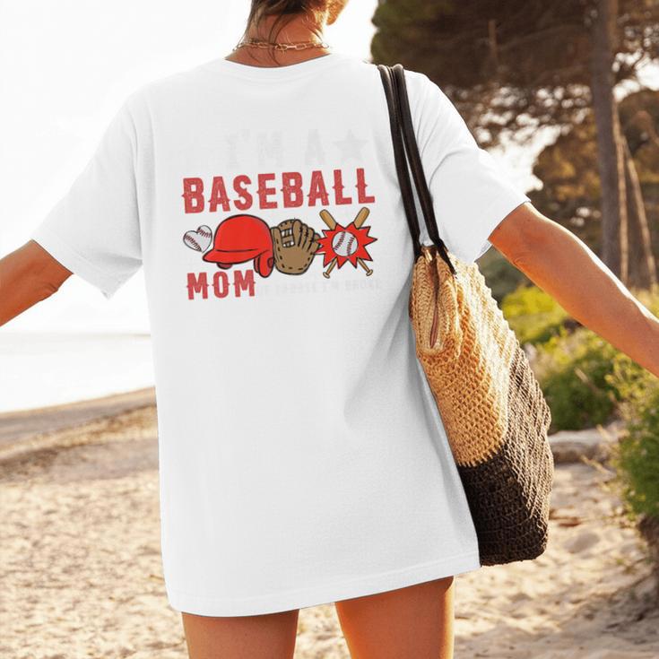 I'm A Baseball Mom Of Course I'm Broke Premium Women's T-Shirt Back Print