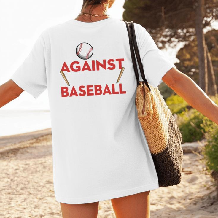 Mom Against Baseball Pants Shirt Baseball Mom Women's T-Shirt Back Print Mom Against Baseball Pants Shirt Baseball Mom Women's T-Shirt Back Print