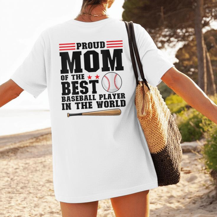 Proud Mom Of An Awesome Baseball Baseball Mom Women's T-Shirt Back Print
